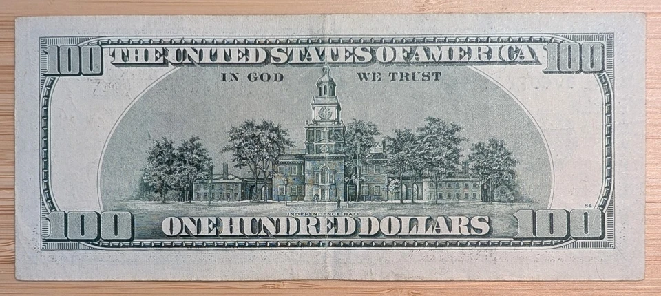 US $100 Dollar Bill Replacement ✯Star✯ Note Series 2006 A. # KL 04692627 ⭐ - Image 3 of 4
