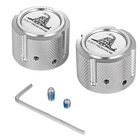 Figurati FD40-FAC-SS Front Axle Nut Cover, Stainless Steel with Dont Tread On Me