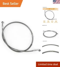 Lightweight Stainless Steel Hydraulic Brake Hose, 47.2'' - Ideal for Dirt Bikes