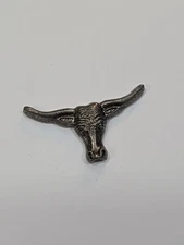 Long Horn Steer Cow Head Lapel Pin