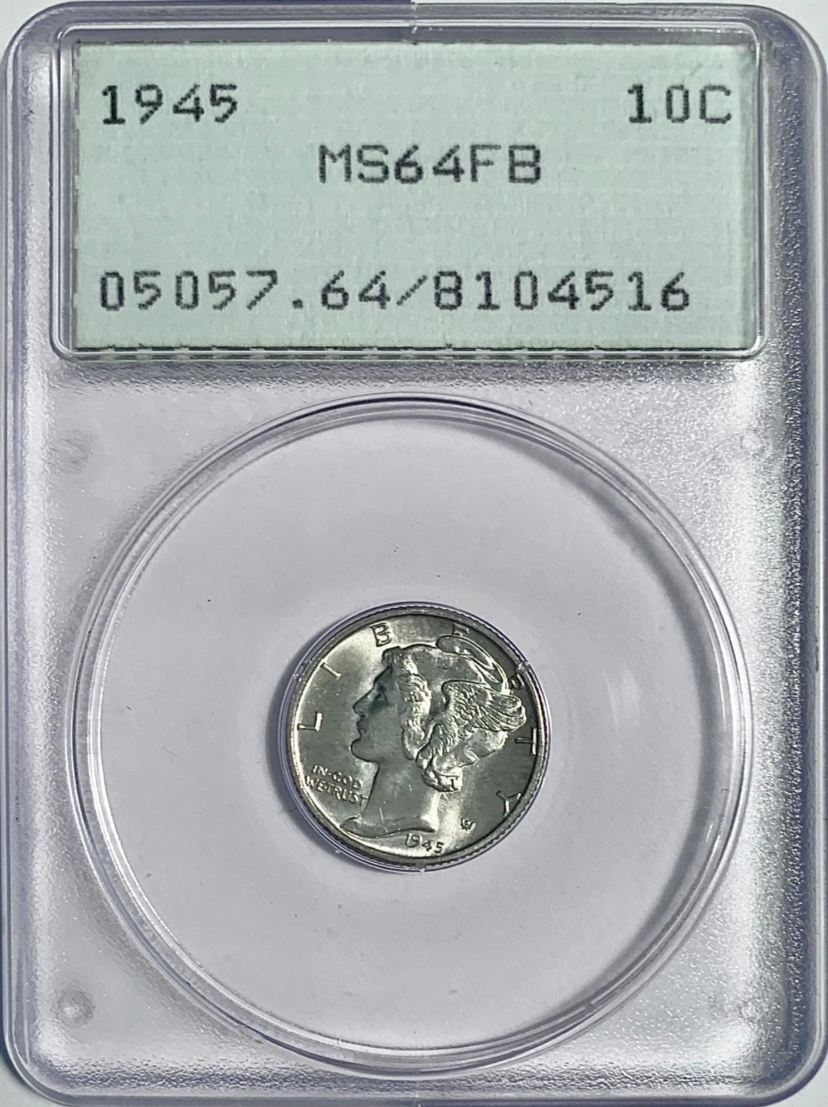 1945 Mercury Dime 10C PCGS MS 64 FB