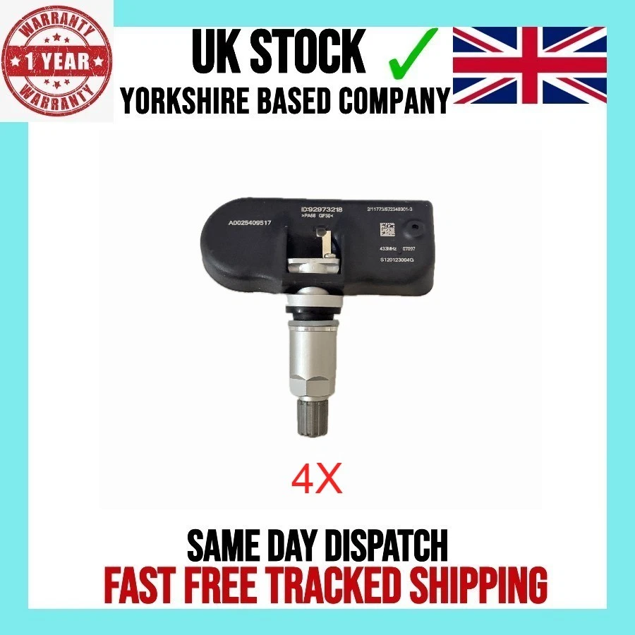 4X NOVO SENSOR DE PRESSÃO DOS PNEUS TPMS 433 MHz para Peugeot 307 2003-2007 9681102280 - Imagem 4 de 4