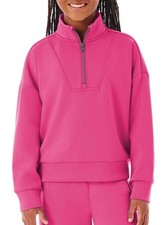Member's Mark Girls Moisture Wicking Quarter Zip Pullover XL 14/16 Ships Free 