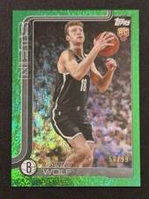 2025-26 Topps Danny Wolf #227 Green Holo Foil /99