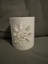 Lenox Snowflake Votive Holder 5.25" Tall Winter