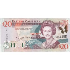 [#247894] East Caribbean States, 20 Dollars, KM:39k, UNC