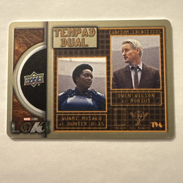 Owen Wilson Wunmi Mosaku 2023 UD Marvel Loki Tempad Dual Metal Sp #TMD-6 Mobius