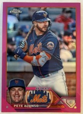 2023 Topps Baseball Chrome Pink Card #75 Pete Alonso New York Mets
