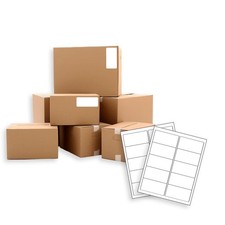White Matte Shipping Labels Laser Sticker Paper 10000 Count 4 x 2 in