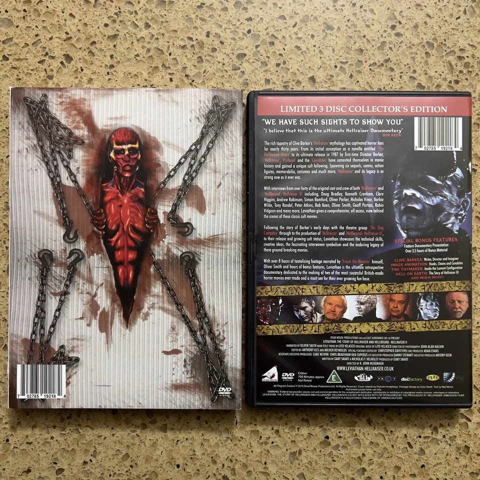 Leviathan: Story Of Hellraiser 3-DVD Set w/  Limited Ed. Slipcover - Rare NM OOP - Image 4 of 4