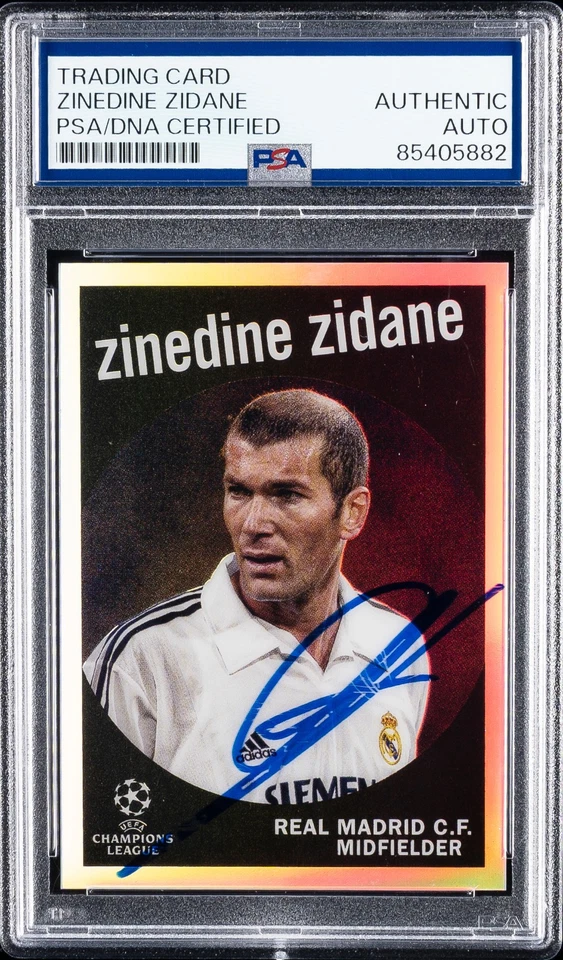 2022-23 Topps Chrome UCL Zinedine Zidane 1959 Insert #59-1 PSA AUTHENTIC AUTO - Image 3 of 3