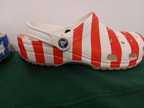 Crocs Classic American Flag Clog Size M6 W8 Red White Blue USA Stars Stripes - Picture 7 of 16