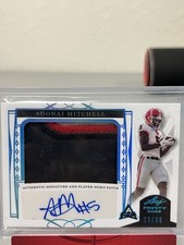 2022 Leaf Trinity Patch Auto Adonai Mitchell PA-AM1 Platinum /30 Rookie MEM AU