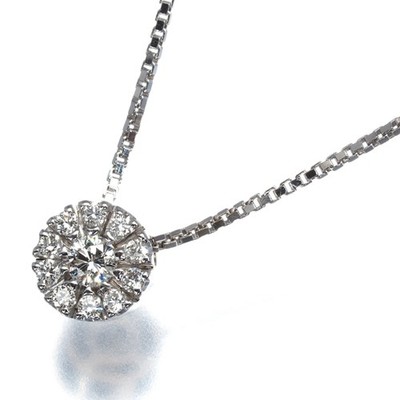 Auth DAMIANI Necklace Diamond Margherita 18K 750 White Gold