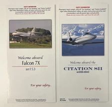 2011 Citation SII & Falcon 7X  Safety Cards