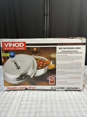 #ad #ad Vinod Stainless Steel Sandwich Bottom Pressure Pan Cooker 4 Liter SENIOR PAN $32.99