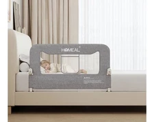 HOMEAL Bed Rail for Toddlers, 59In Swing down Baby Bed Rail Guard, Toddler Bed R