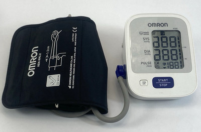 OMRON M300 Oberarm Blutdruck Puls Messgerät Klettmanschette Armumfang 22-42cm #4