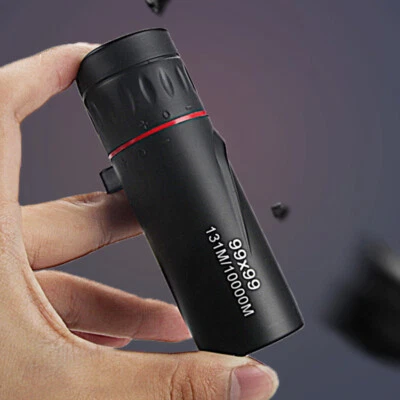 Mini telescopio monocular portátil con zoom de bolsillo 99x99 clip de visión nocturna con poca luz