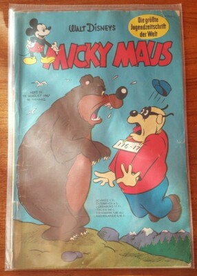 Mickey Mouse / Booklet No 33 1967 / Original from 19.08.1967 in Condition 3+