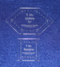 Patchwork of the Crosses  1" -2 pc set Templates  Acrylic 1/8"  Quilting/Sewing