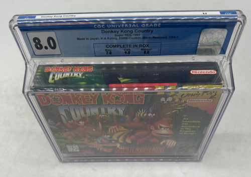 Donkey Kong Country Super Nintendo SNES Complete CGC 8.0 VERY NICE FAST SHIPPING - Picture 8 of 8