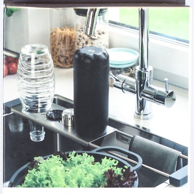 Drip It Stainless Steel Sink Caddy 3-Bottle Holder For Sodastream & Aqua Fizz