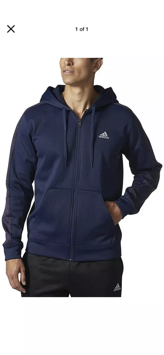 New Adidas FEELCOZY Fleece Hooded Track Jacket Men's Large Color Gray | eBay
