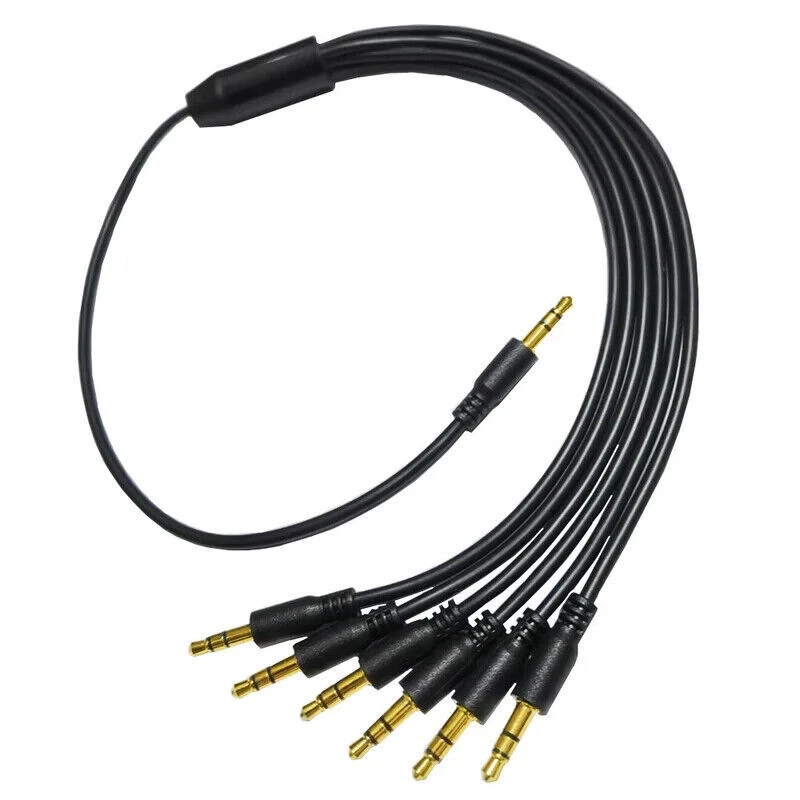 3.5mm 3 Pole to 6 x 3.5mm 3 Pole TRS Stereo Jack Headphone Audio Cable 1m - Image 2 of 4