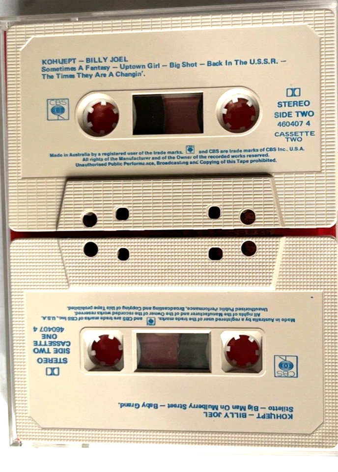 Kohuept Billy Joel 1987 Live in the USSR Collectable Case 4 Cassette Tapes Rare - Image 4 of 4