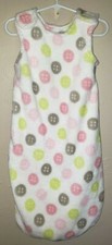 BLANKETS AND BEYOND baby girls FLEECE BUNTING SNUGGLE WRAP SLEEP SACK INFANT