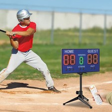Electronic Baseball Scoreboard High-Light Digital Scoreboard w/ Remote Blue