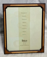 fetco Home decor Table Top  8" x 10"  Wood Picture Photo Frame 1 pc. Brown 28280