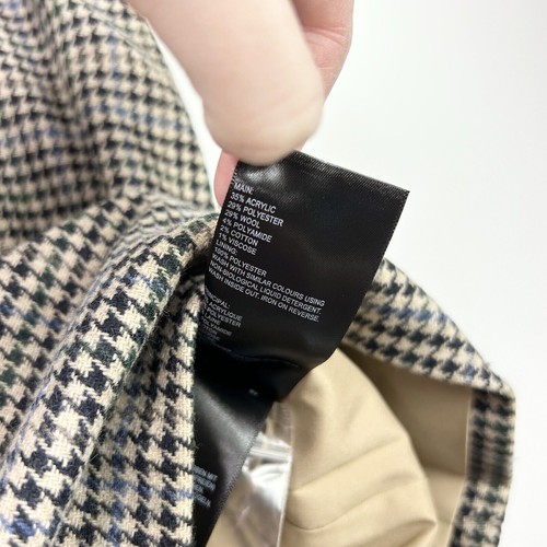 Whistles Houndstooth A-Line Wool Skirt 16 Button Through Beige Neutral RRP £99 - Picture 7 of 7