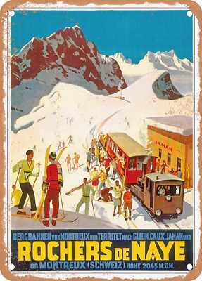 METAL SIGN - 1924 Rochers de Naye Vintage Ad