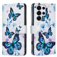 Leder-Flip-Wallet-HüLle Mit Blumenmuster FüR Samsung Galaxy S25 S24 Ultra S23 Fe