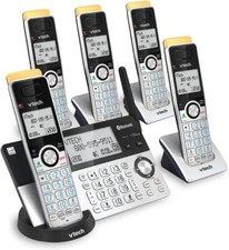 VTech Super Long Range 5 Handset DECT 6.0 Cordless Phone for Home with Answer