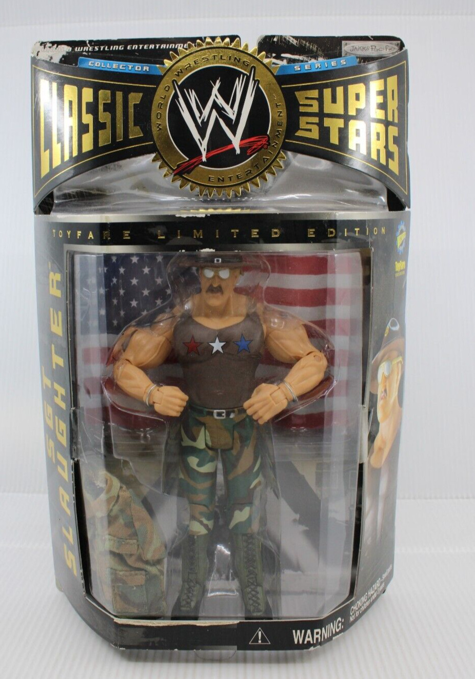 D4 Jakks WWE WWF Classic Superstars SGT SLAUGHER Toyfare Exclusive Action Figure