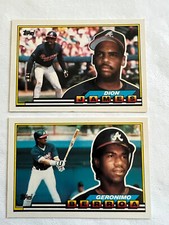 (2) 1989 TOPPS BIG DION JAMES # 223 & GERONIMO BERROA # 297 BASEBALL CARDS