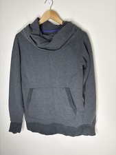 LL Bean Womens Size M Pullover Sweatshirt Cowl Neck Long Sleeves Thumb Hole Gray