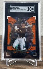 2023 Panini Select - Jackson Merrill - Neon Orange Pulsar Prizm 01/12 - SGC 10
