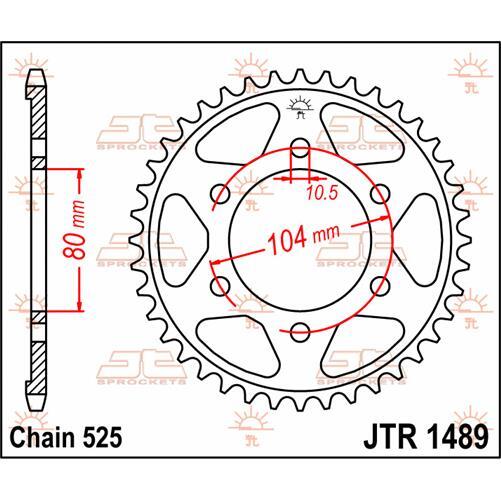 Kawasaki Z 900 RS ABS 2018-2023 JT Natural Rear Sprocket 39T Kawasaki Z 900 RS ABS 2018-2023 JT Natural Rear Sprocket 39T
