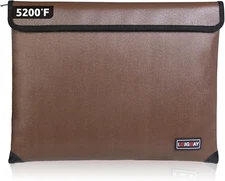 Fireproof Bag with 5200 Thermal Insulated, Waterproof Fireproof Box with Zipper,