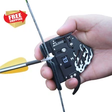 Leather Archery Finger Tab, Adjustable Shooting Tabs Finger Saver Protect Guard 