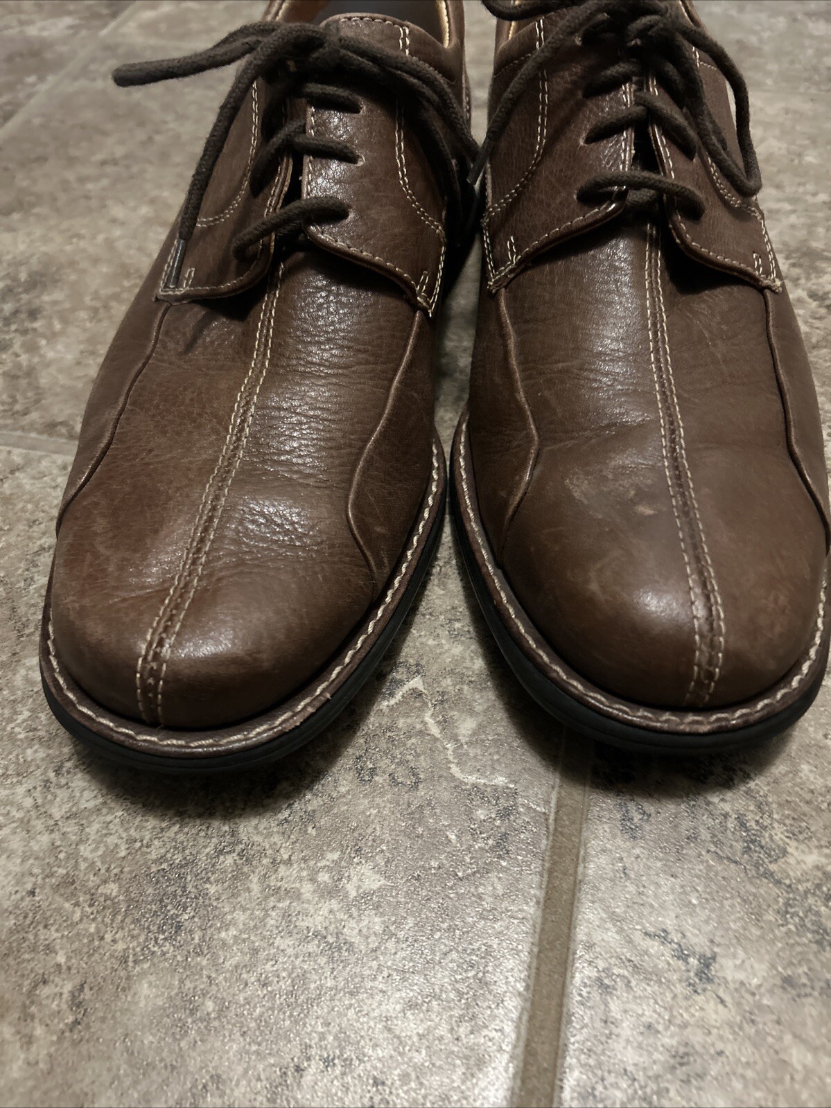 SAOLA Johnston Murphy Shuler Oxford pelle marrone punta divisa pelle di pecora uomo 8M 20 7223