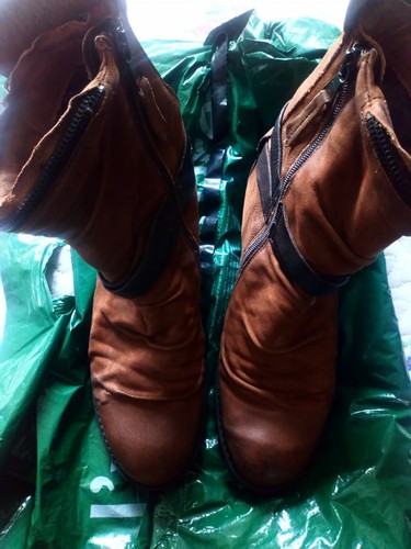 mjus leather tan biker style ankle 