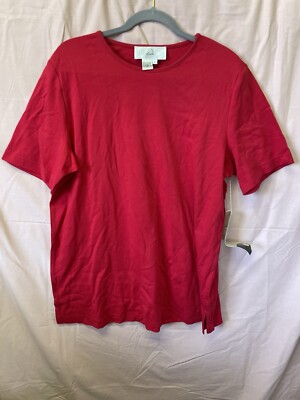 Vintage Diane Gilman Red Classic Cotton Shirt 1X