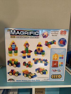 28 Piece Cra-Z-Art Magrific 3D Magnetic Tiles Set Learning
