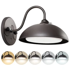 8 inch LED Gooseneck Barn Light 28W Outdoor Farmhouse Wall Light with 5CCT Color