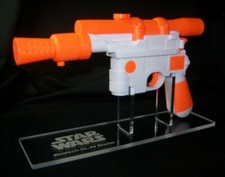 acrylic display stand for the Rubies Han Solo DL-44 blaster toy Star Wars